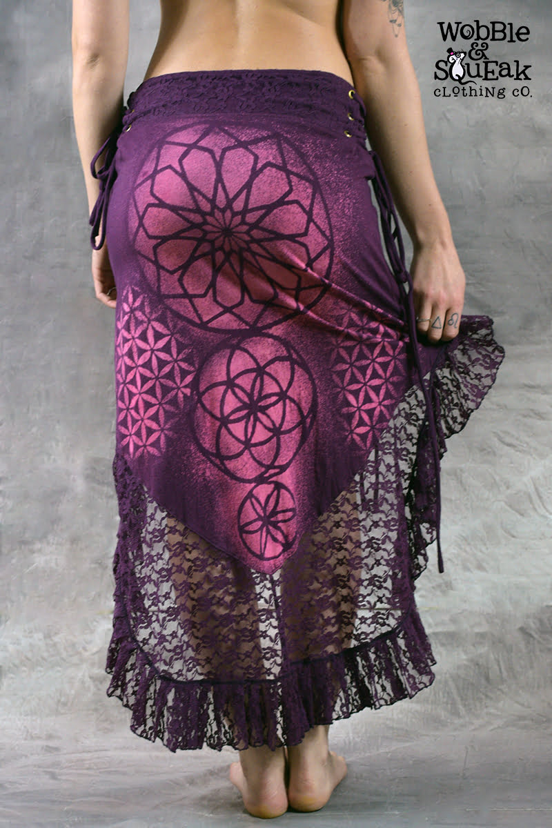 Mandala Dream Skirt Forest Purple